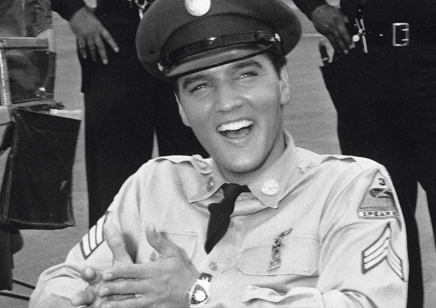 Musical icon Elvis Presley wearing his Hamilton Ventura