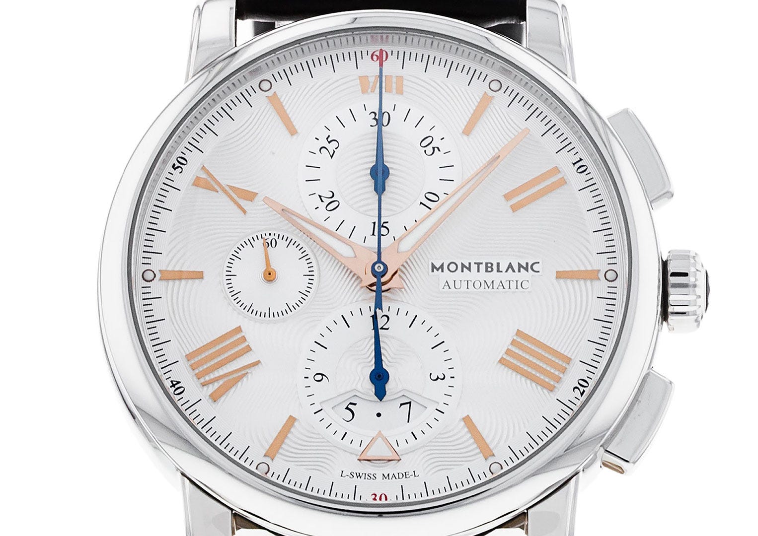 This Montblanc Star 4810 model from 2018 is just one contemporary watch that uses a Valjoux Calibre 7750